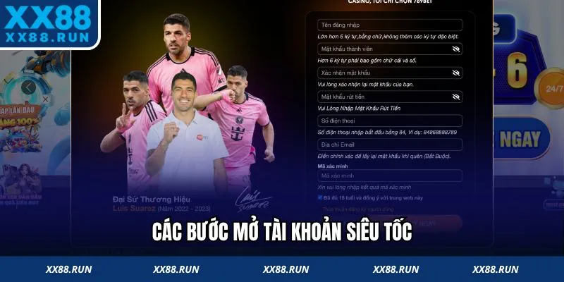 Các bước mở tài khoản siêu tốc