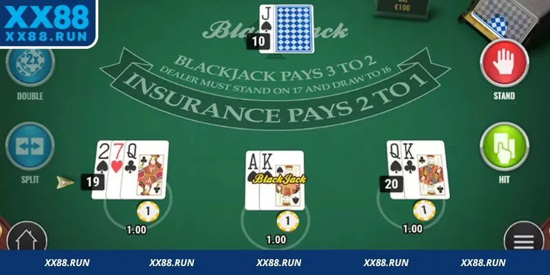 Nguyên tắc phân định thắng thua Blackjack XX88
