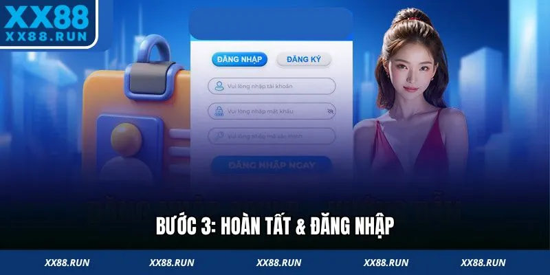 Hoàn tất các bước đăng ký