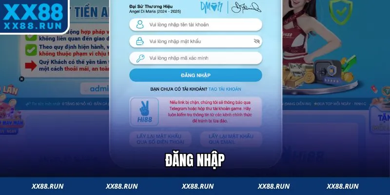 Đăng nhập tài khoản dễ dàng